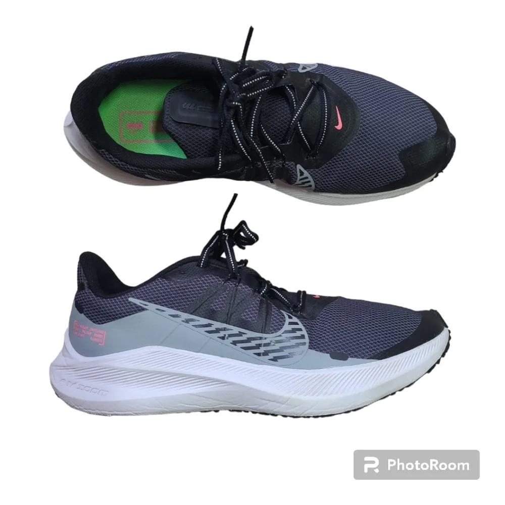 Nike Air Zoom Winflo 7 Shield Running Shoes Obsidian Mist Black Men's Size 10 - Picture 3 of 13